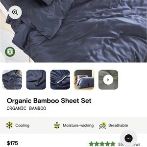 Organic Bamboo Sheet Set - Navy